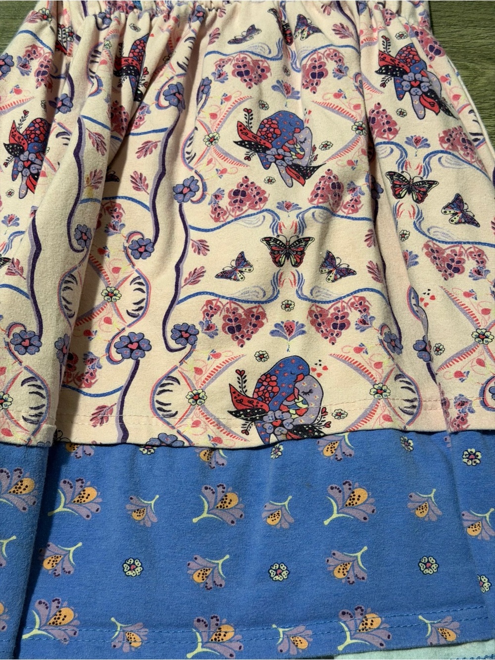 Jelly The Pug Pink and Purple Butterfly & Bird Print Dress - Picture 3 of 5